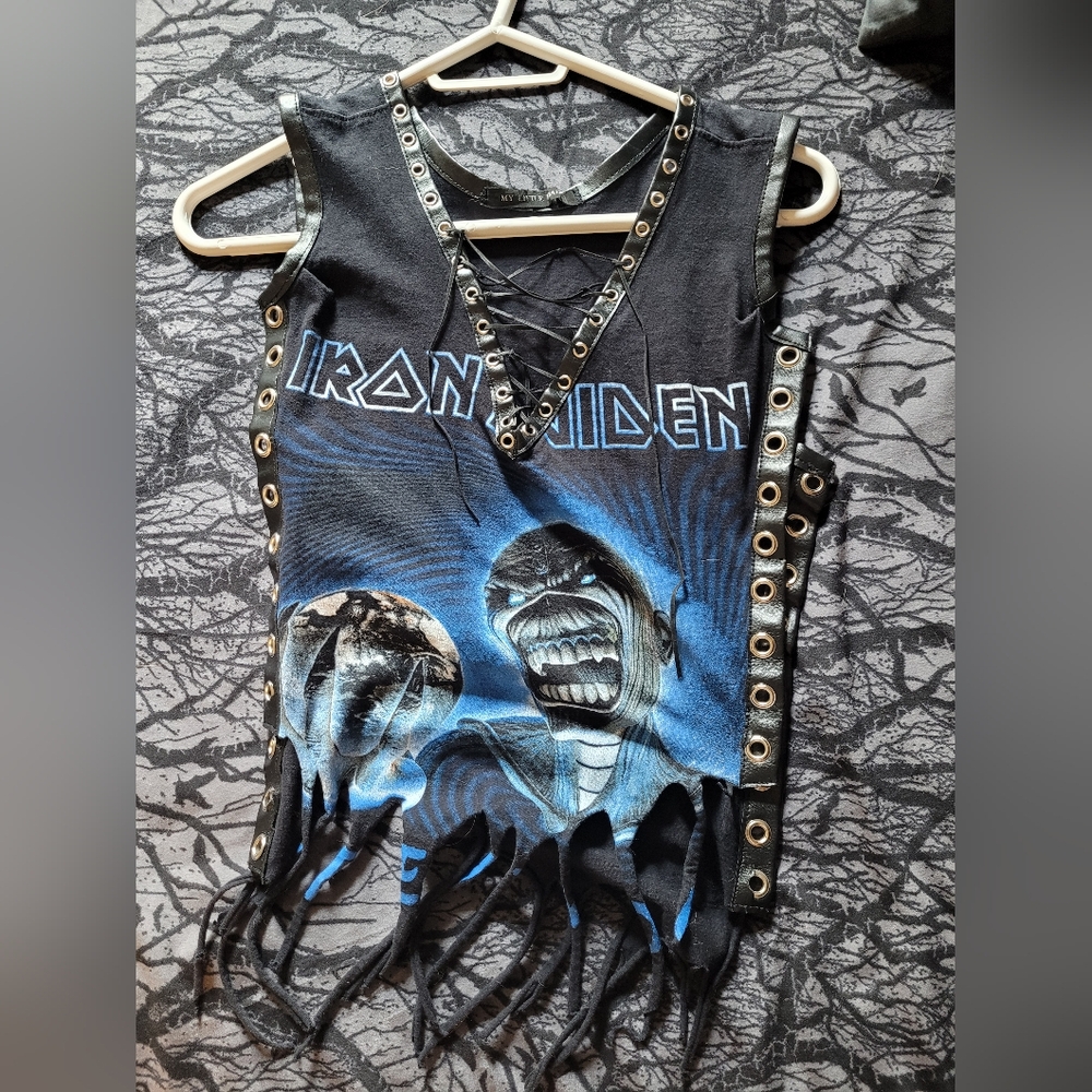 My little Halo Iron Maiden lace up top